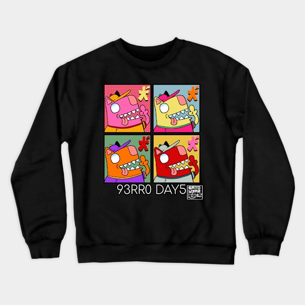 93RR0 DAY5 (White Letter Variant) Crewneck Sweatshirt by 6AT0W3AR